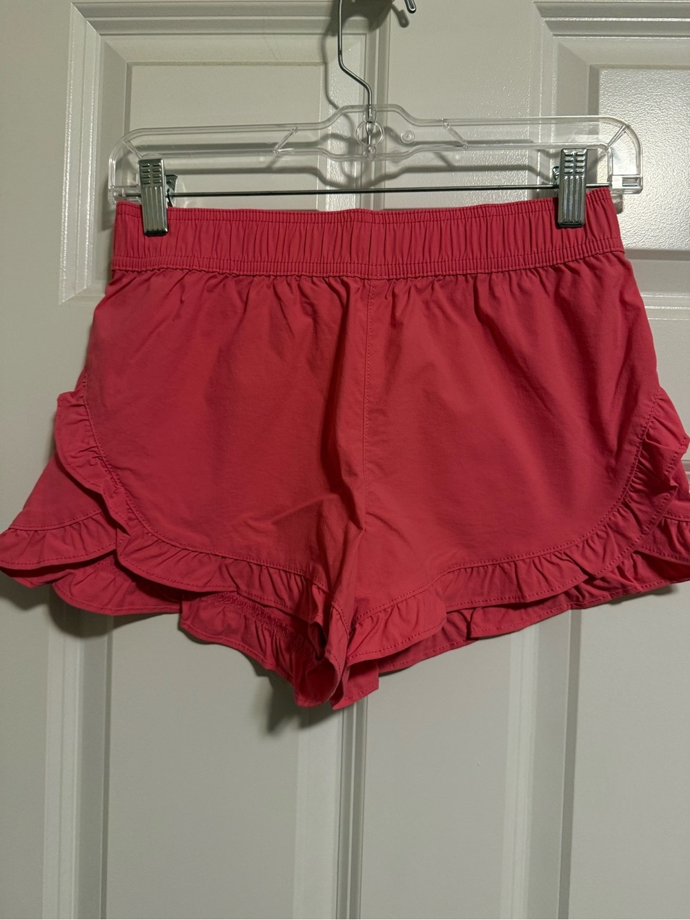 Crewcuts Coral Pink Ruffle Hem Girls' Shorts